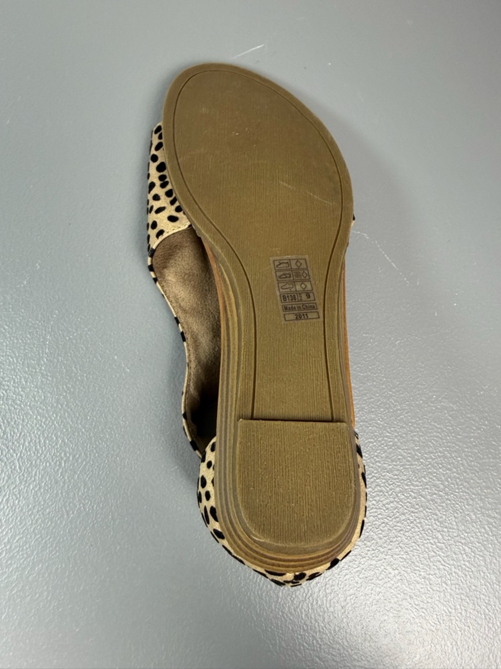 Blowfish Malibu Sandals Women 9 VeganBalla Slip On Black Cheetah Side Zip Wedge - Picture 13 of 14